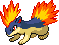 Quilava Pixel Art gen5_black-white - Pokemon Gallery