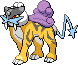 Raikou Pixel Art Grid - Pokemon Gallery