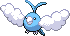 Swablu Pixel Art gen5_black-white - Pokemon Gallery