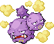 Weezing Pixel Art gen5_black-white - Pokemon Gallery