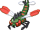 Yanmega Pixel Art gen5_black-white - Pokemon Gallery