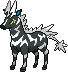 Zebstrika Pixel Art gen5_black-white - Pokemon Gallery