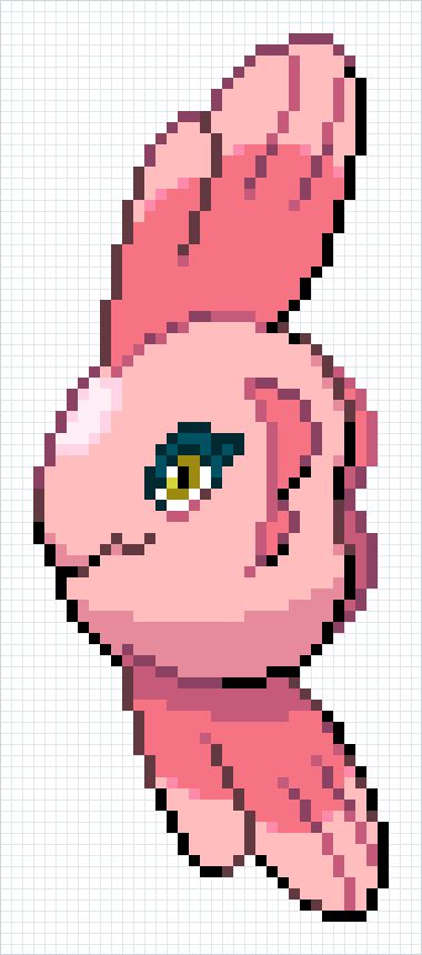 Alomomola Pixel Art Grid