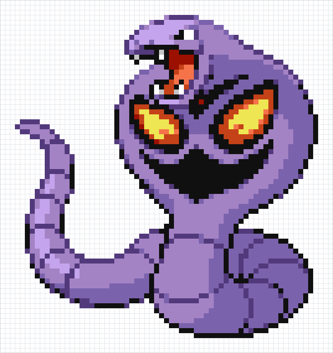 Arbok Pixel Art Grid