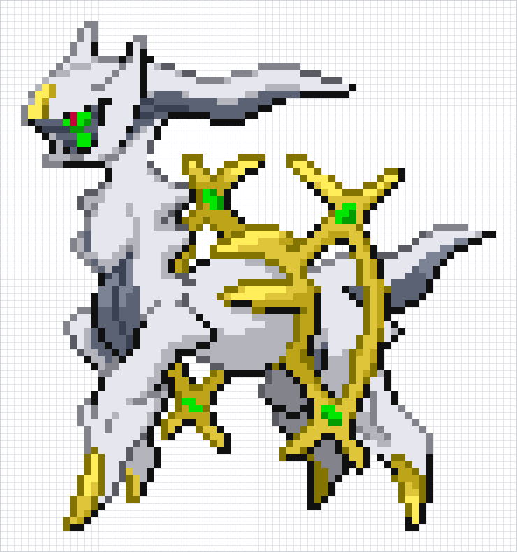 Arceus Pixel Art Grid