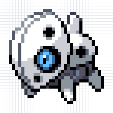 Aron Pixel Art Grid