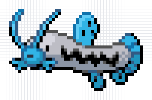 Barboach Pixel Art Grid