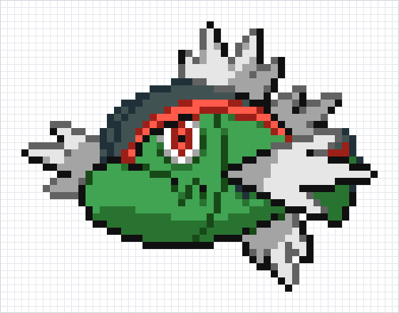 Basculin Pixel Art Grid