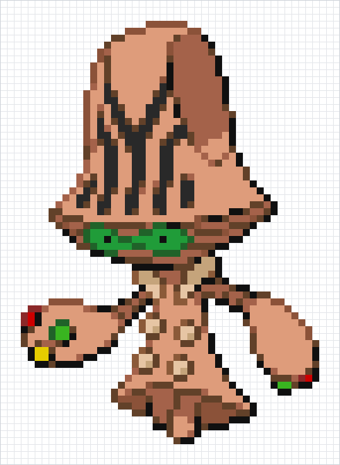 Beheeyem Pixel Art Grid