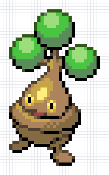 Bonsly Pixel Art Grid