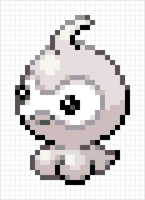 Castform Pixel Art Grid