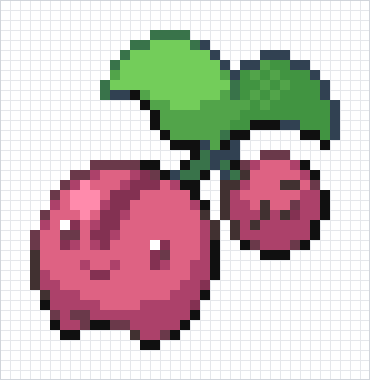 Cherubi Pixel Art Grid