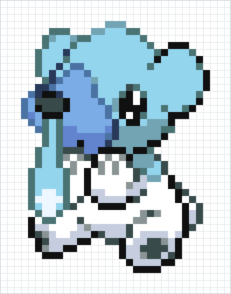 Cubchoo Pixel Art Grid