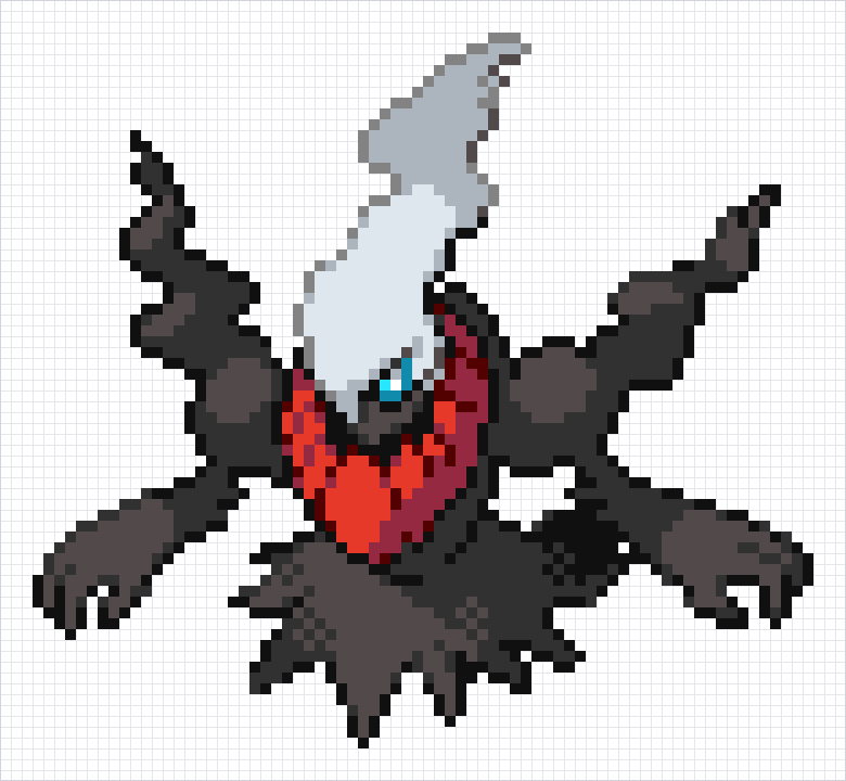 Darkrai Pixel Art Grid