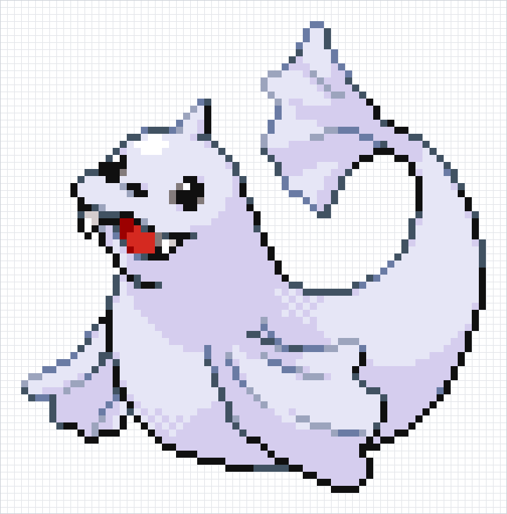 Dewgong Pixel Art Grid