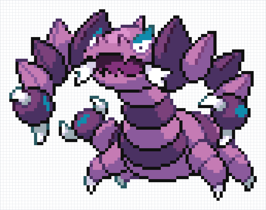 Drapion Pixel Art Grid