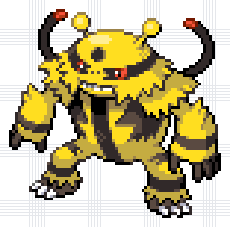 Electivire Pixel Art Grid