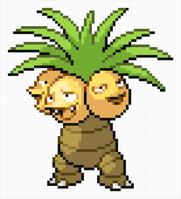 Exeggutor Pixel Art Grid