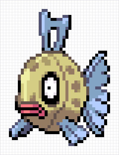 Feebas Pixel Art Grid