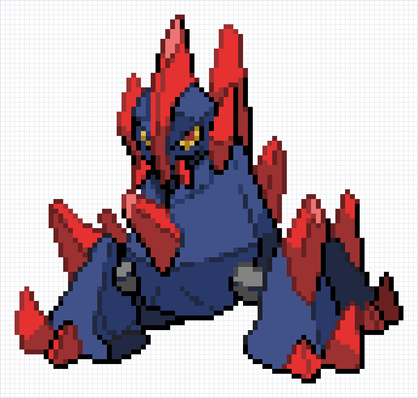 Gigalith Pixel Art Grid