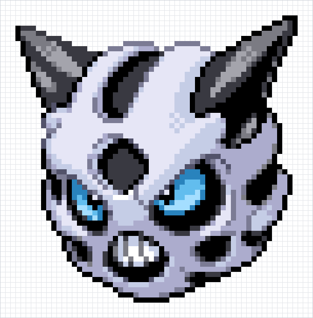 Glalie Pixel Art Grid