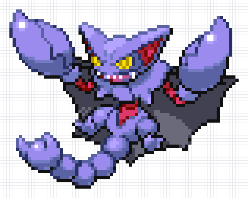 Gliscor Pixel Art Grid