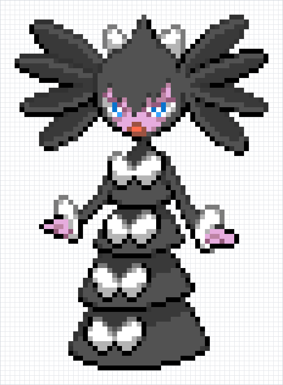 Gothitelle Pixel Art Grid