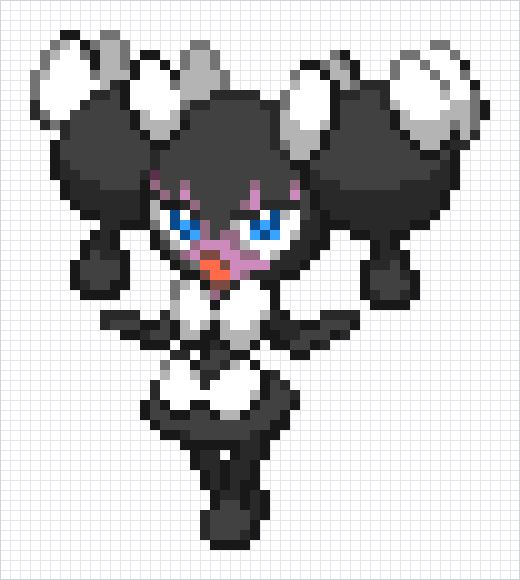 Gothorita Pixel Art Grid