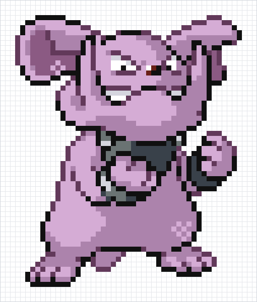 Granbull Pixel Art Grid