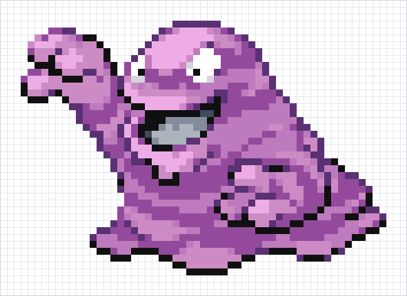 Grimer Pixel Art Grid