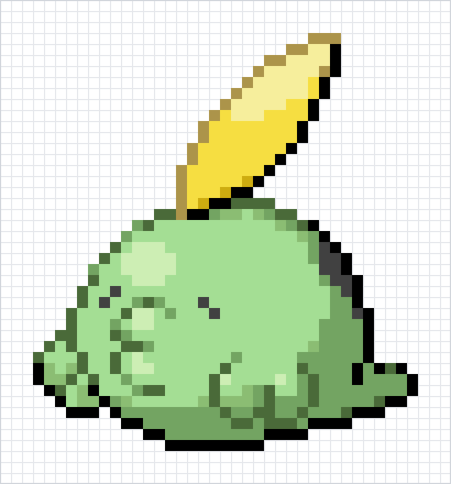 Gulpin Pixel Art Grid