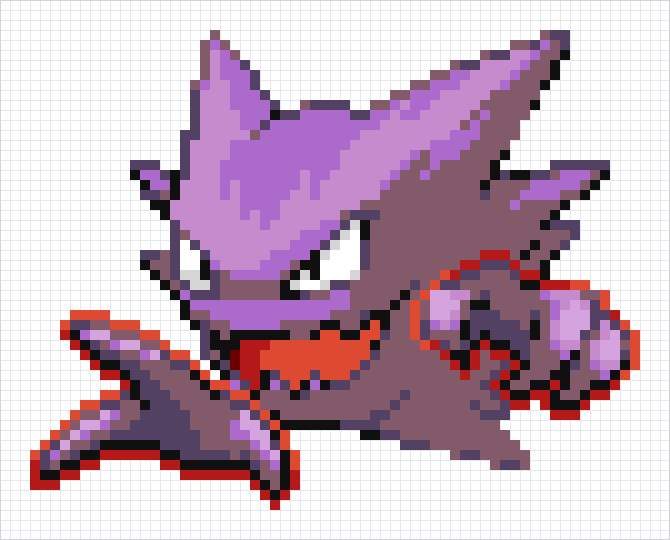 Haunter Pixel Art Grid