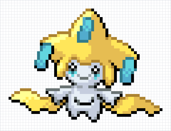 Jirachi Pixel Art Grid