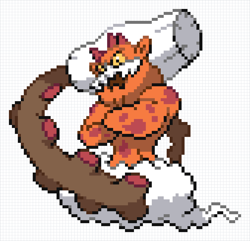 Landorus Pixel Art Grid