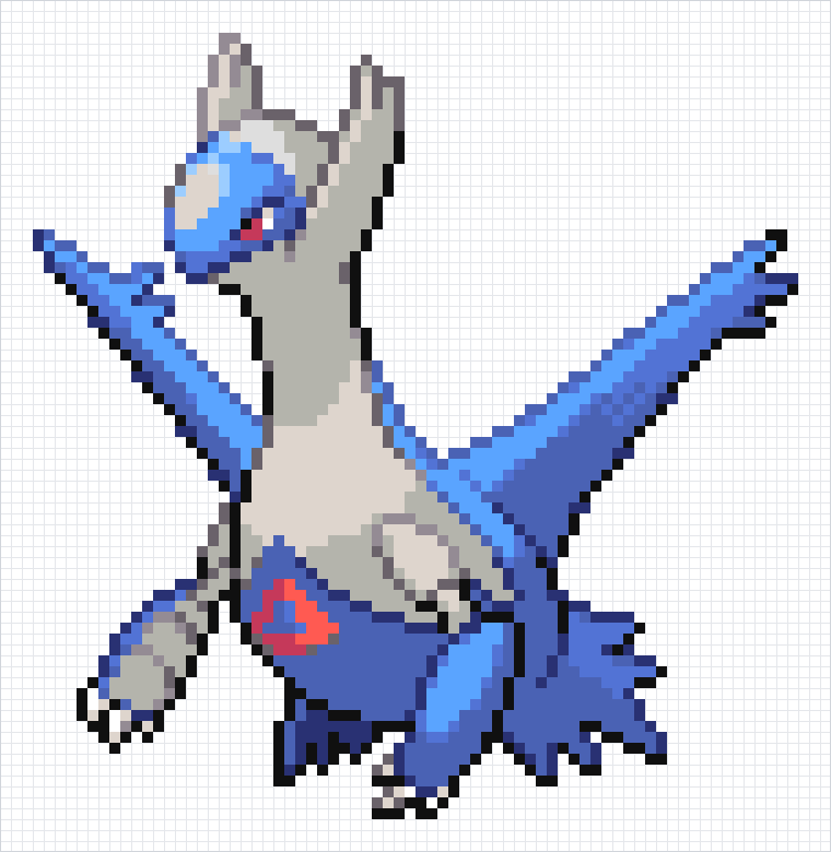 Latios Pixel Art Grid