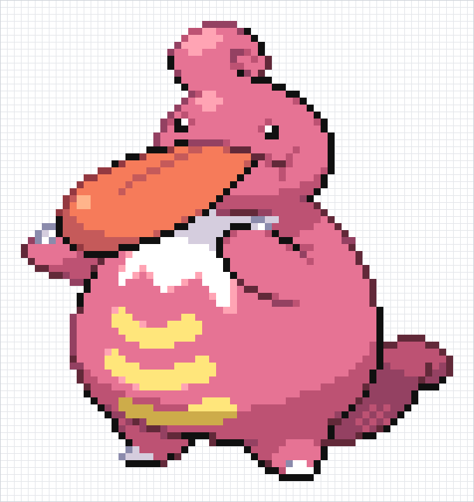 Lickilicky Pixel Art Grid