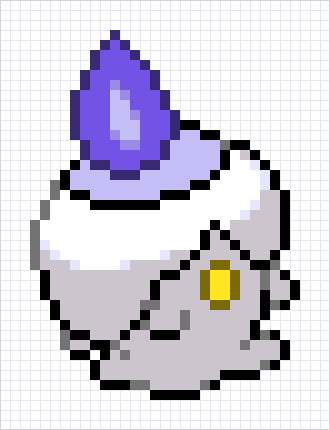 Litwick Pixel Art Grid