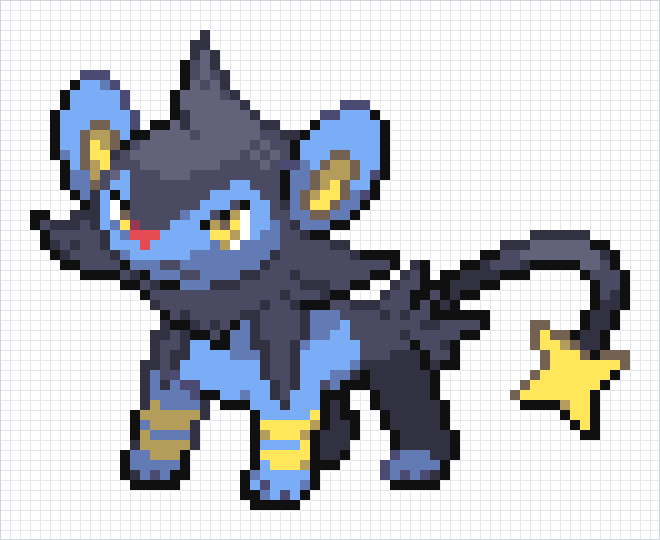 Luxio Pixel Art Grid