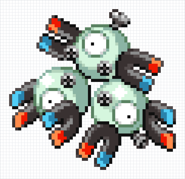 Magneton Pixel Art Grid