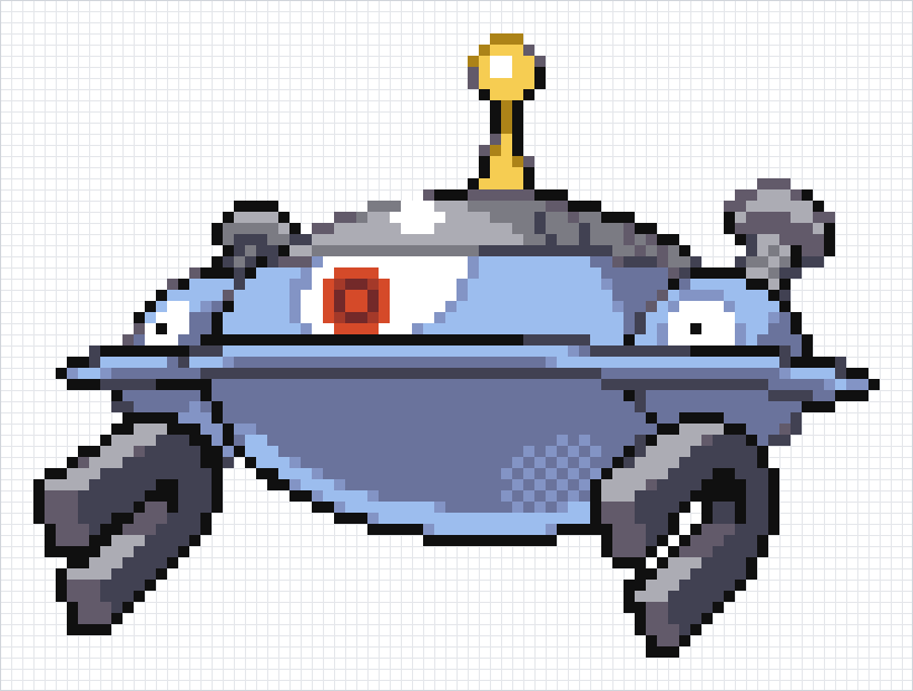 Magnezone Pixel Art Grid