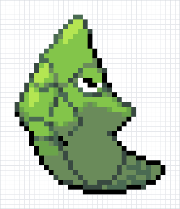 Metapod Pixel Art Grid