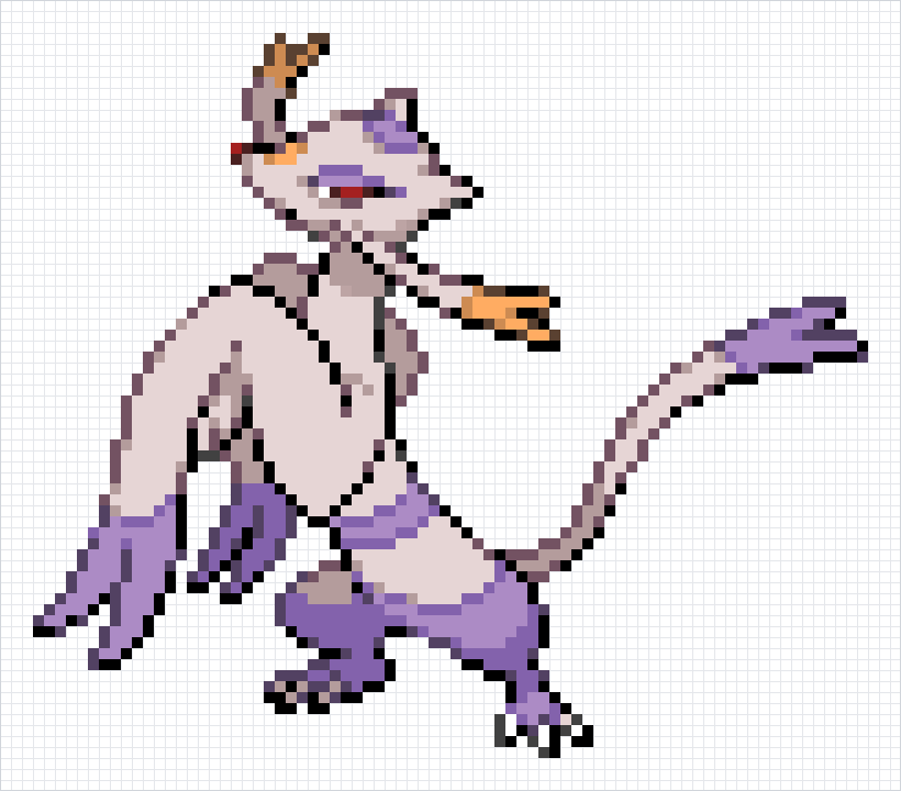 Mienshao Pixel Art Grid