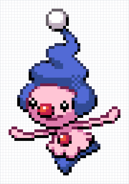 Mime%20Jr. Pixel Art Grid