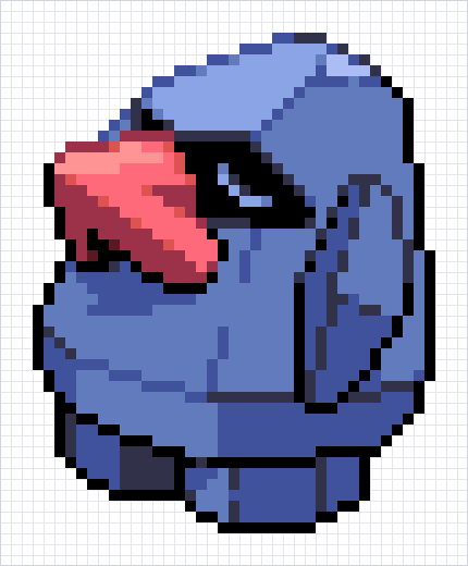 Nosepass Pixel Art Grid