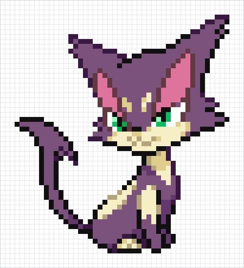 Purrloin Pixel Art Grid