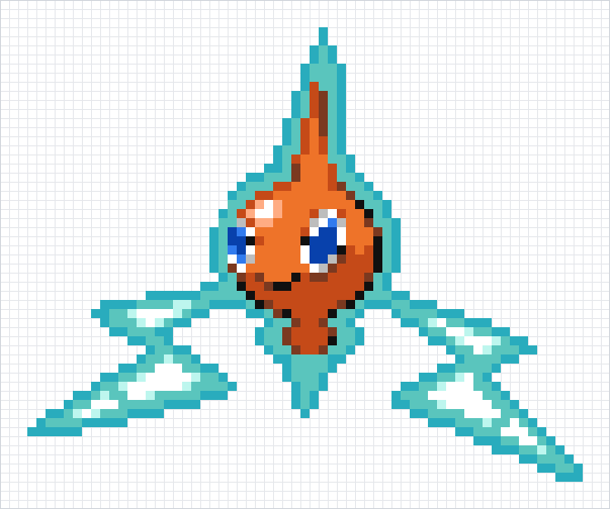 Rotom Pixel Art Grid