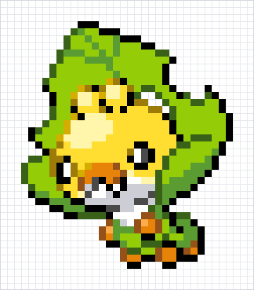 Sewaddle Pixel Art Grid