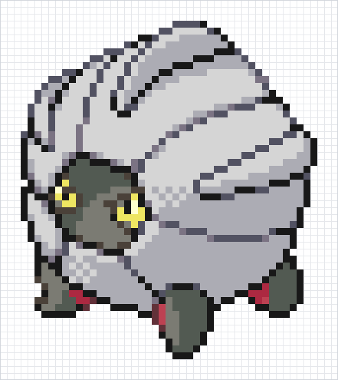 Shelgon Pixel Art Grid