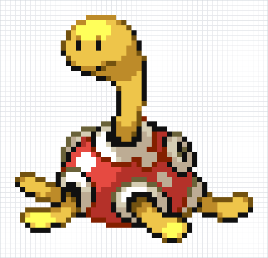 Shuckle Pixel Art Grid