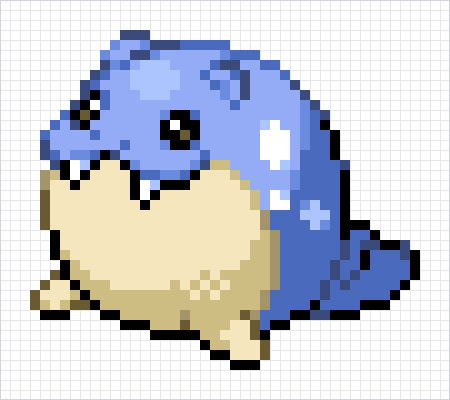 Spheal Pixel Art Grid